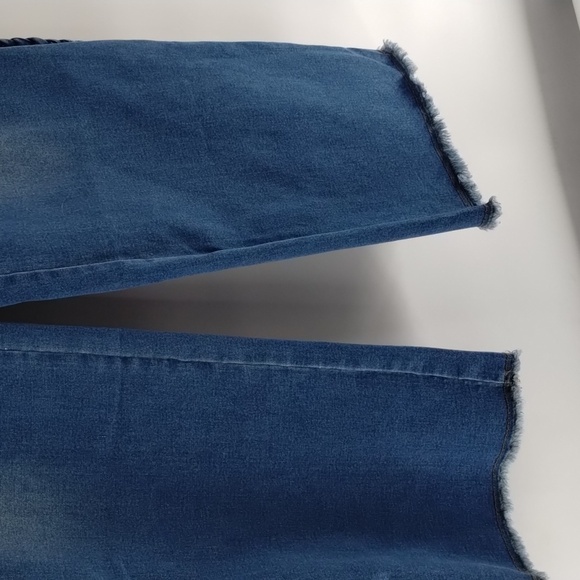 So Me Wide Leg Denim Jeans Size Small Braid Side Detail oversized high waisted - Picture 5 of 16